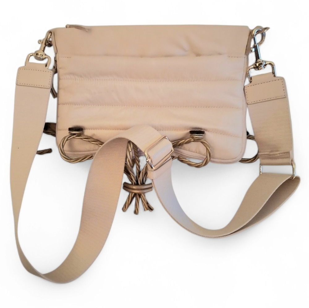 Antonio Melani Cream Puffer Expandable Purse